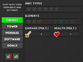 Image of the sandbox mode. It shows the customization options for enemies (outdated)